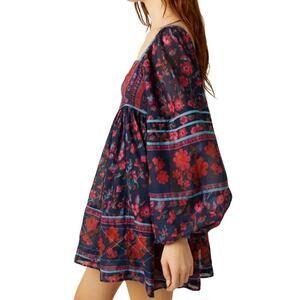 Free People Endless Afternoon Floral Mini Dress Size XS Midnight Combo Romantic